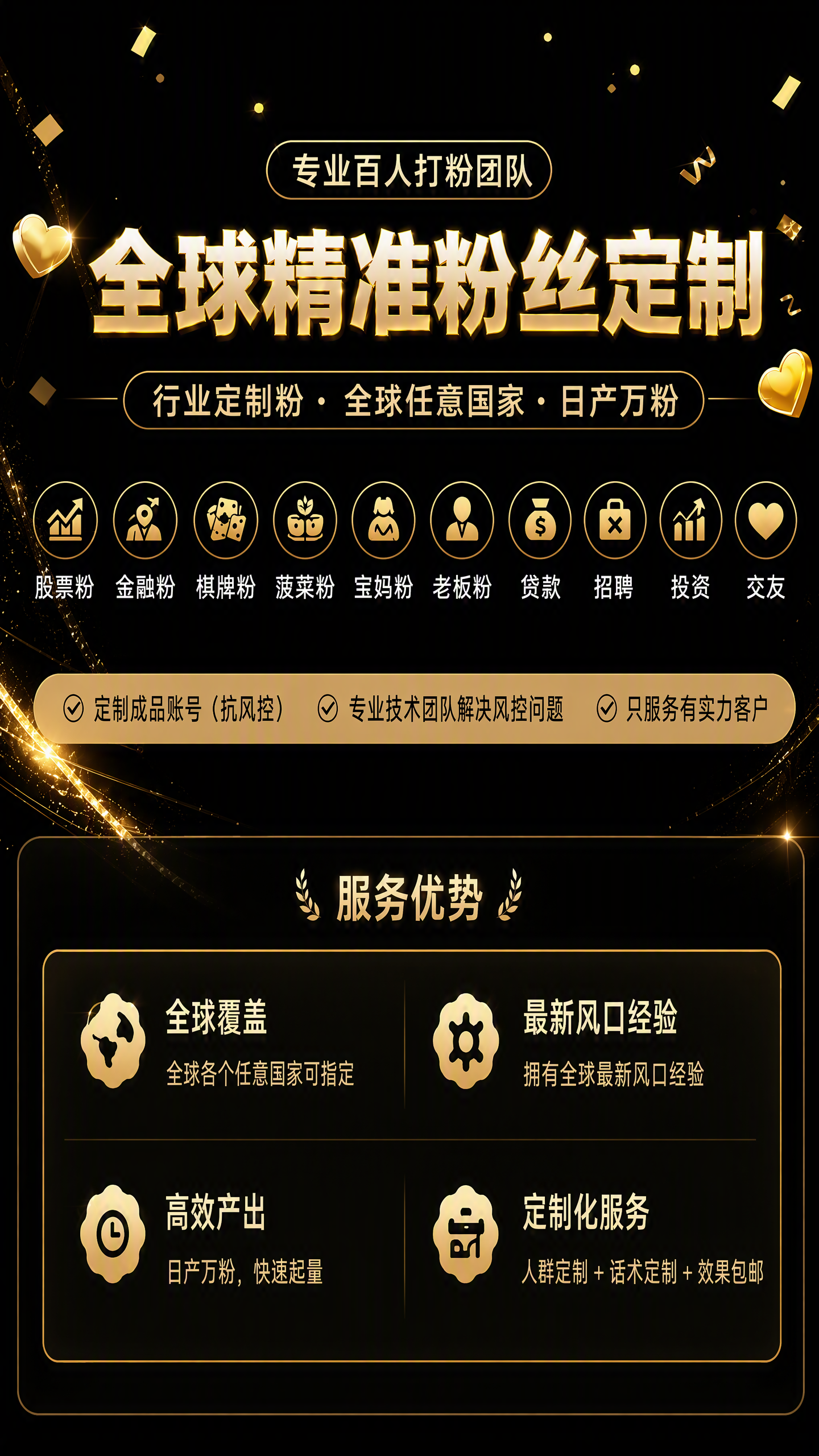 全球精准粉丝定制